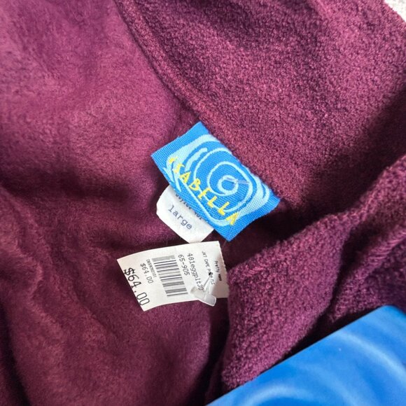 Isabella Womens Large Plum Cape Jacket Cardigan Open Front Lagenlook Pockets New - Picture 3 of 8